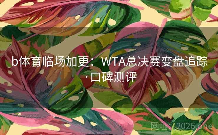 b体育临场加更:WTA总决赛变盘追踪·口碑测评